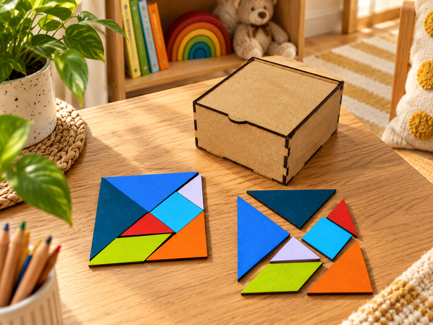 Kit 2 Tangrams + Caixa com Tampa - imagem 2